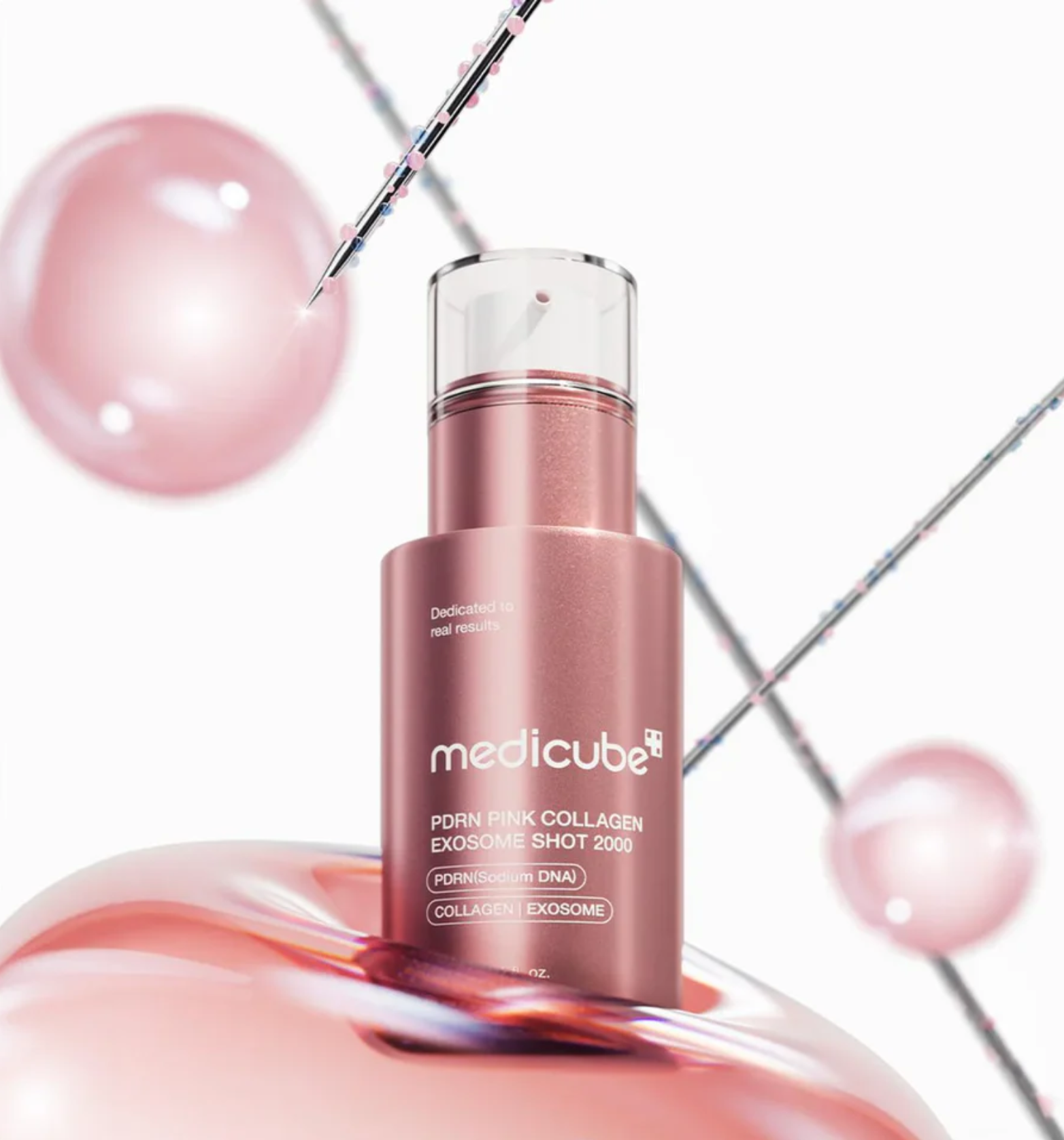 MEDICUBE PDRN Pink Collagen Exosome Shot Ampoule 2000- Serum con espículas 30ml